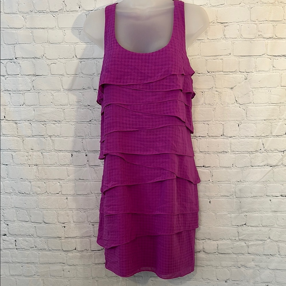 Shoshanna Women's magenta Layered Dress